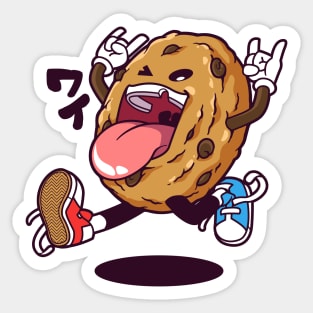 Choco chip Cookie Jump Sticker